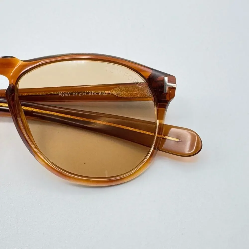 Tom Ford Sunglasses Flynn TF291 41A Havana Frame Brown Lens 54-17-145 New w/Case